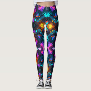 gloeiende minerale rotsformaties leggings
