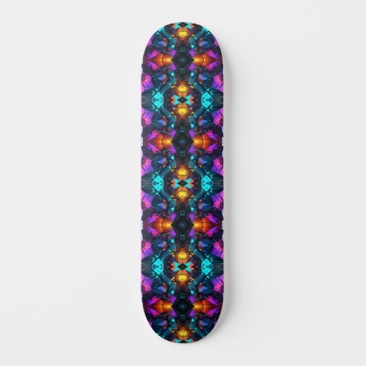 gloeiende minerale rotsformaties persoonlijk skateboard (Voorkant)