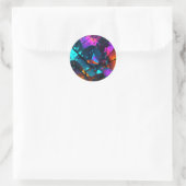 gloeiende minerale rotsformaties ronde sticker (Tas)