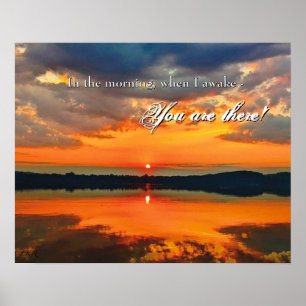 Gloeiende Morgen Wolken Gebed Poster