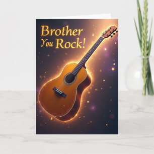 Gloeiende Muzikale Broer Je Bent Geweldig Kaart