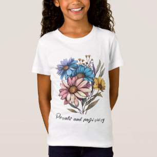 Gloeiende mystieke tuin bloemen t-shirt