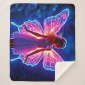 Gloeiende Mystieke Vlinder Fairy Art Sherpa Deken (Voorkant)