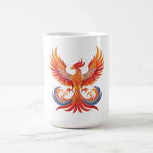 Gloeiende mythologische Fantasy Phoenix-vogel