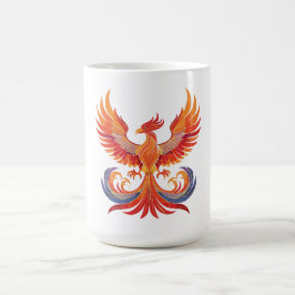 Gloeiende mythologische Fantasy Phoenix-vogel Koffiemok