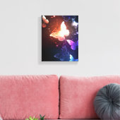 Gloeiende Nacht Vlinders Canvas Afdruk (Insitu (Woonkamer))