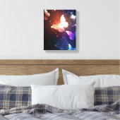 Gloeiende Nacht Vlinders Canvas Afdruk (Insitu (Slaapkamer))