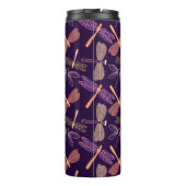 Gloeiende nachtlibellen op de achtergrond van de d thermosbeker (Achterkant)