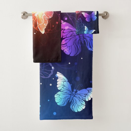 Gloeiende Nachtvlinders Bad Handdoek (Insitu)