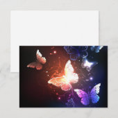 Gloeiende Nachtvlinders Bedankkaart (Voorkant / Achterkant)