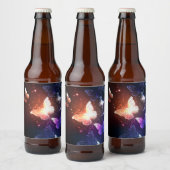 Gloeiende Nachtvlinders Bier Etiket (Flessen)