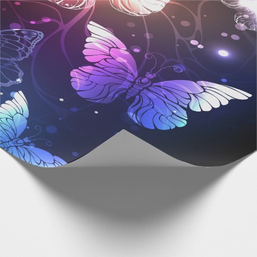 Gloeiende Nachtvlinders Cadeaupapier (Hoek)