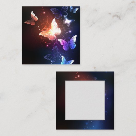 Gloeiende Nachtvlinders Contactkaartje (Voorkant / Achterkant)