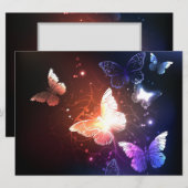 Gloeiende Nachtvlinders Feestdagenkaart (Voorkant / Achterkant)