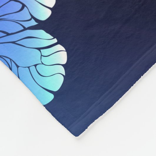 Gloeiende Nachtvlinders Fleece Deken (Hoek)