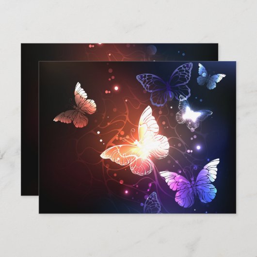 Gloeiende Nachtvlinders Informatiekaartje (Voorkant / Achterkant)
