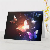 Gloeiende Nachtvlinders Kaart (Gele Bloem)