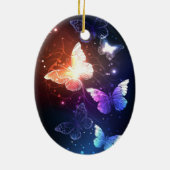 Gloeiende Nachtvlinders Keramisch Ornament (Achterkant)