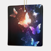 Gloeiende Nachtvlinders Keramisch Ornament (Links)