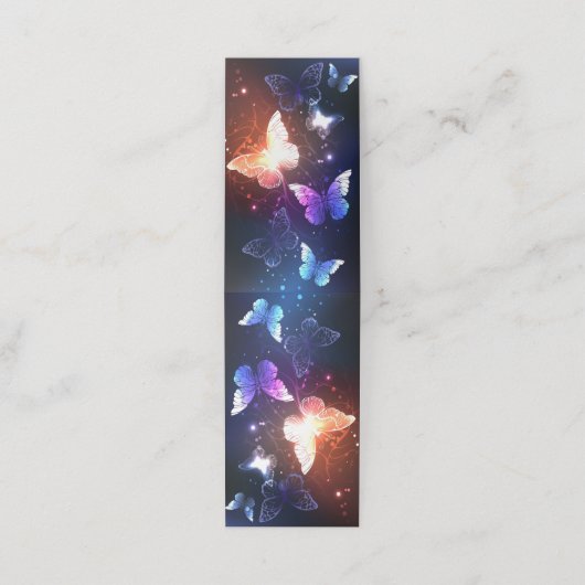 Gloeiende Nachtvlinders Klantenkaartje (Buitenkant ongevouwen)