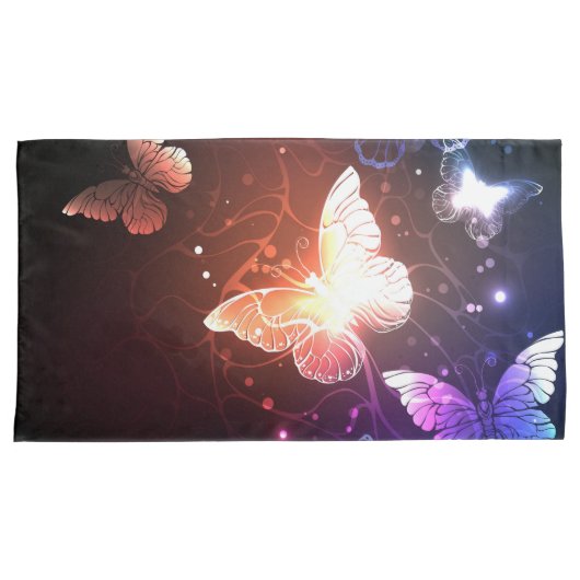 Gloeiende Nachtvlinders Kussensloop (Voorkant-Rechts)