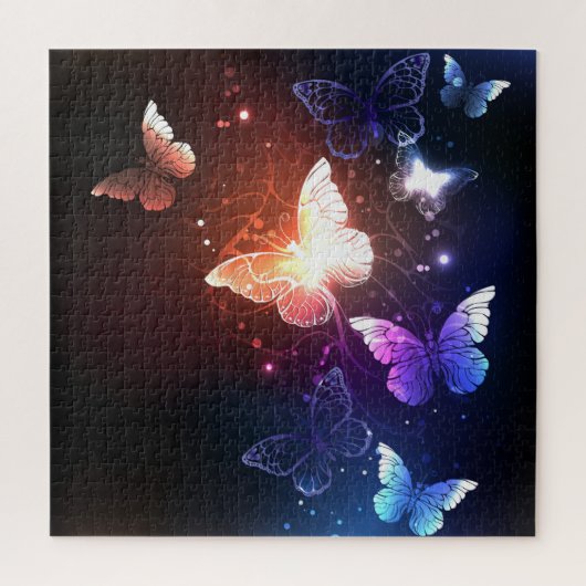 Gloeiende Nachtvlinders Legpuzzel (Verticaal)
