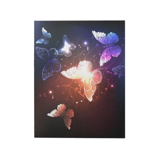 Gloeiende Nachtvlinders Notitieblok (Linkerzijde)