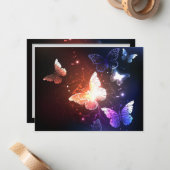 Gloeiende Nachtvlinders Notitiekaartje (Voorkant / Achterkant in situ)