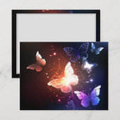 Gloeiende Nachtvlinders Notitiekaartje (Voorkant / Achterkant)