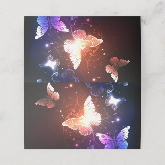 Gloeiende Nachtvlinders Plaatskaartje (Buitenkant ongevouwen)