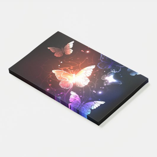 Gloeiende Nachtvlinders Post-it® Notes (Schuin)