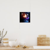 Gloeiende Nachtvlinders Poster (Keuken)