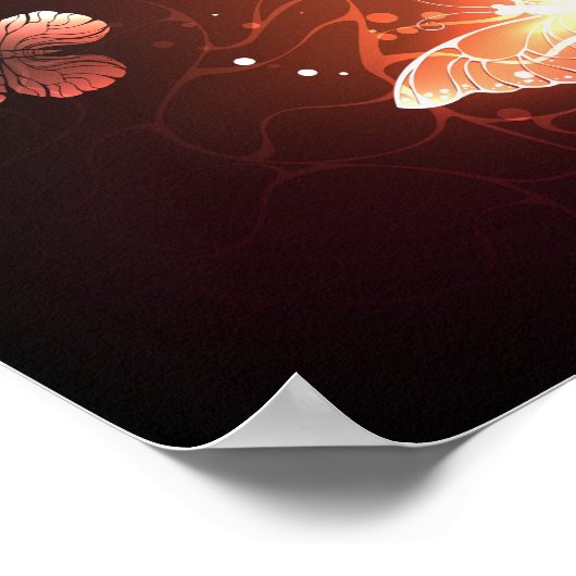 Gloeiende Nachtvlinders Poster (Hoek)