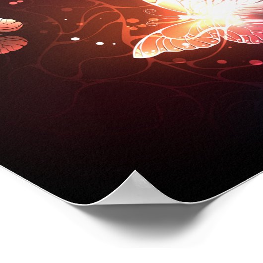 Gloeiende Nachtvlinders Poster (Hoek)