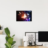 Gloeiende Nachtvlinders Poster (Thuiskantoor)