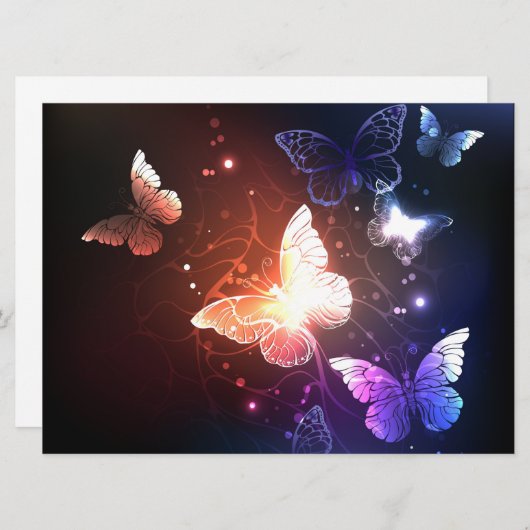 Gloeiende Nachtvlinders Save The Date (Voorkant / Achterkant)