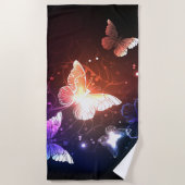 Gloeiende Nachtvlinders Strandlaken (Voorkant)