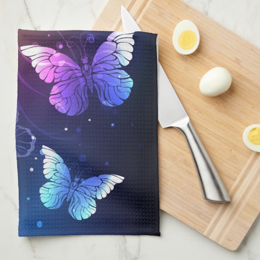 Gloeiende Nachtvlinders Theedoek (Quarter Fold)