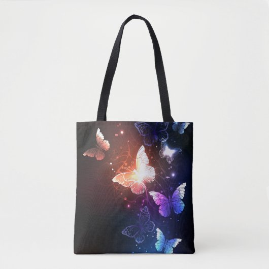 Gloeiende Nachtvlinders Tote Bag (Voorkant)