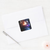 Gloeiende Nachtvlinders Vierkante Sticker (Envelop)