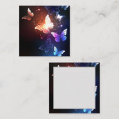 Gloeiende Nachtvlinders Vierkante Visitekaartje (Voorkant / Achterkant)