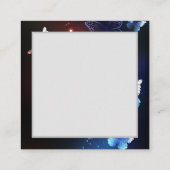 Gloeiende Nachtvlinders Vierkante Visitekaartje (Achterkant)