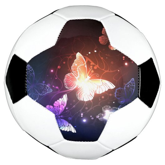Gloeiende Nachtvlinders Voetbal (Gedraaid)