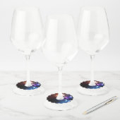 Gloeiende Nachtvlinders Wijnglaslabel (Set)