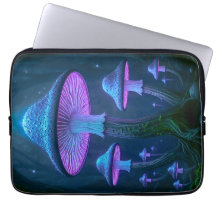 Gloeiende Neo-Deco Bioluminescente Natuur Cyberpun