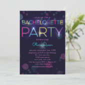Gloeiende Neon Bachelorette Party Uitnodiging (Staand voorkant)