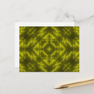 Gloeiende Neon Elektrische Onweersstralen Briefkaart