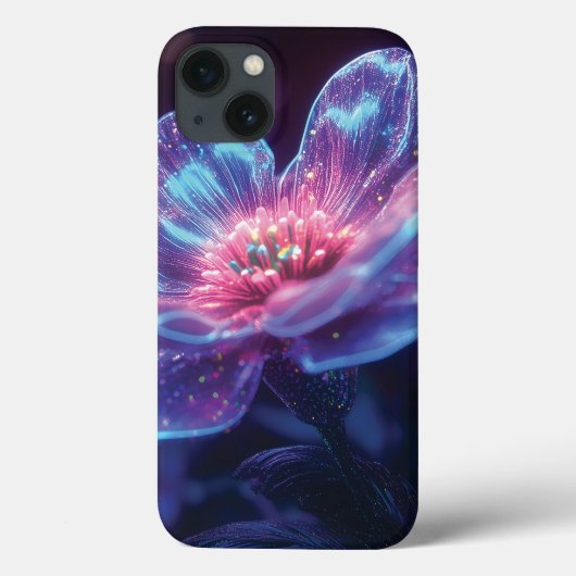 Gloeiende Neon Flowers – betoverende kosmische blo Case-Mate iPhone Case (Achterkant)