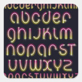 Gloeiende Neon Font Stickers (Voorkant)