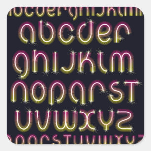 Gloeiende Neon Font Stickers